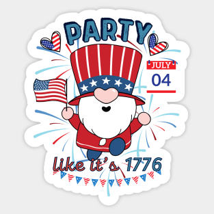 Revolutionary Celebration: Party Like It's 1776 Sticker